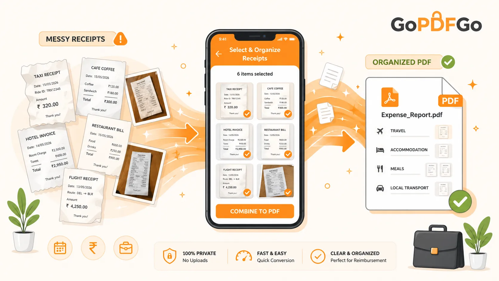 How to Convert Photo Receipts into a Single PDF for Expense Reimbursement